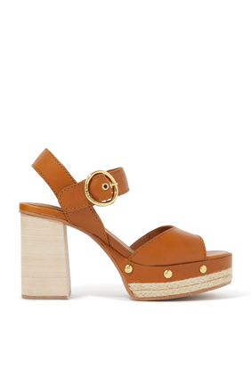 Viviane Leather Platform Sandals
